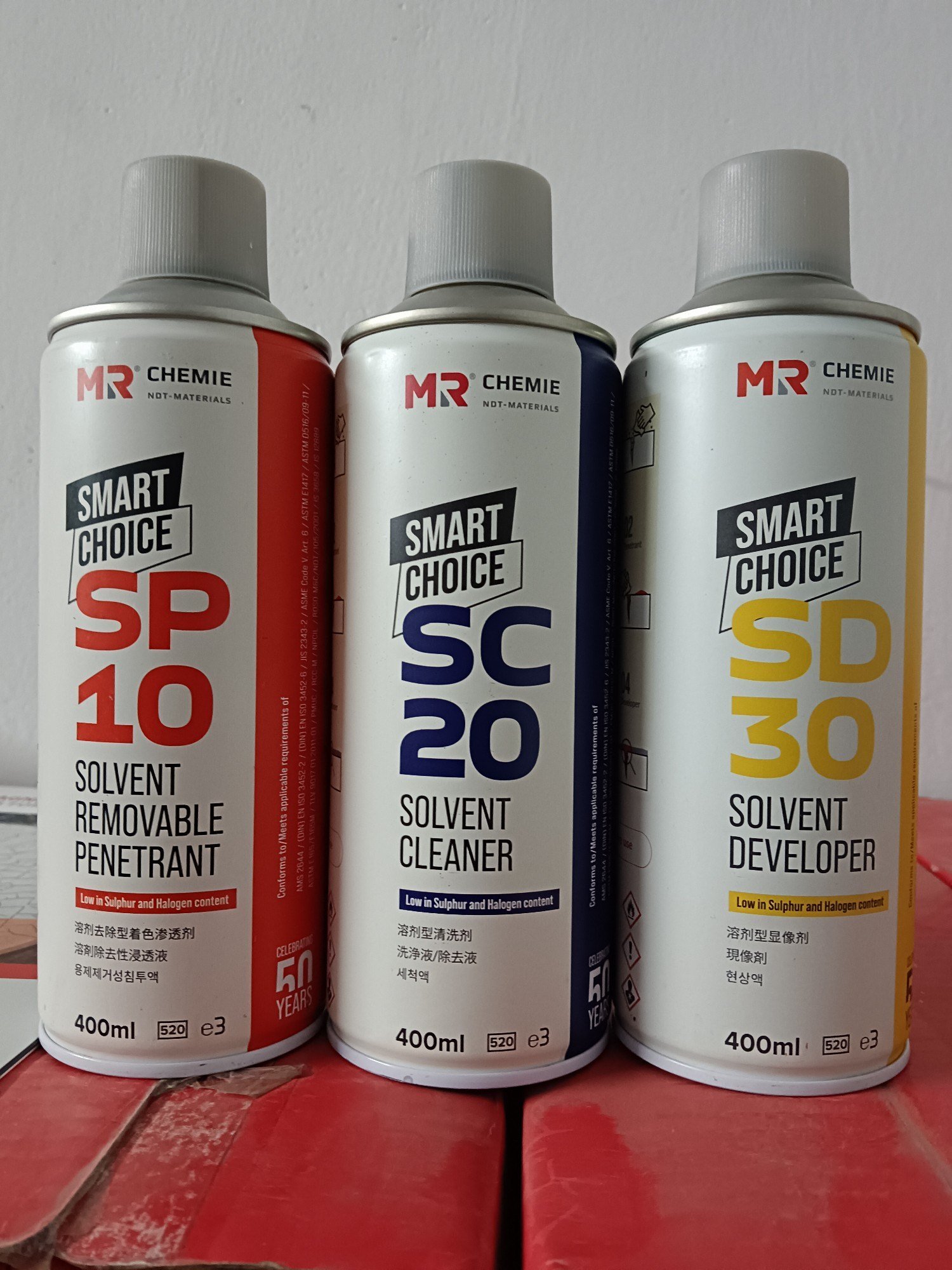 MR Chemie Dye Penetrant, Cleaner, Developer